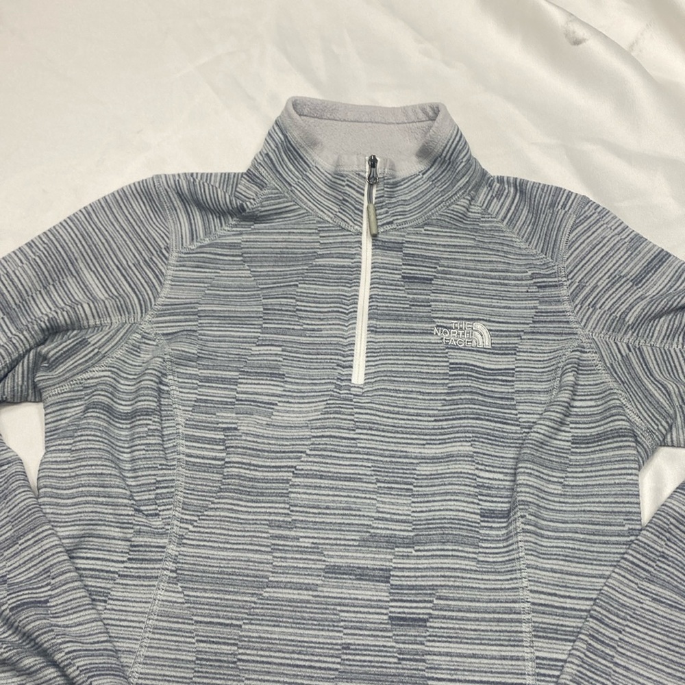 THE NORTH FACE women’s PULLOVER small Gray medium LIGHTWEIGHT fleece Excellent